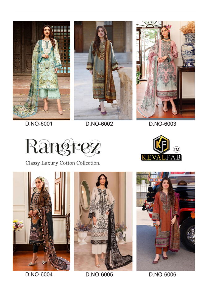 Rangrez Vol 6 By Keval fab Cotton Print Pakistani Dress Material Wholesale Shop In Surat